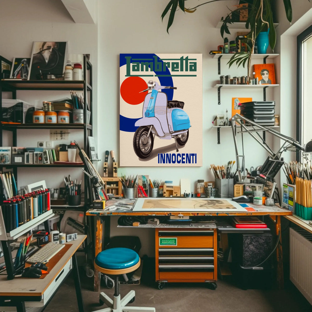 Lambretta Innocenti Paper Poster