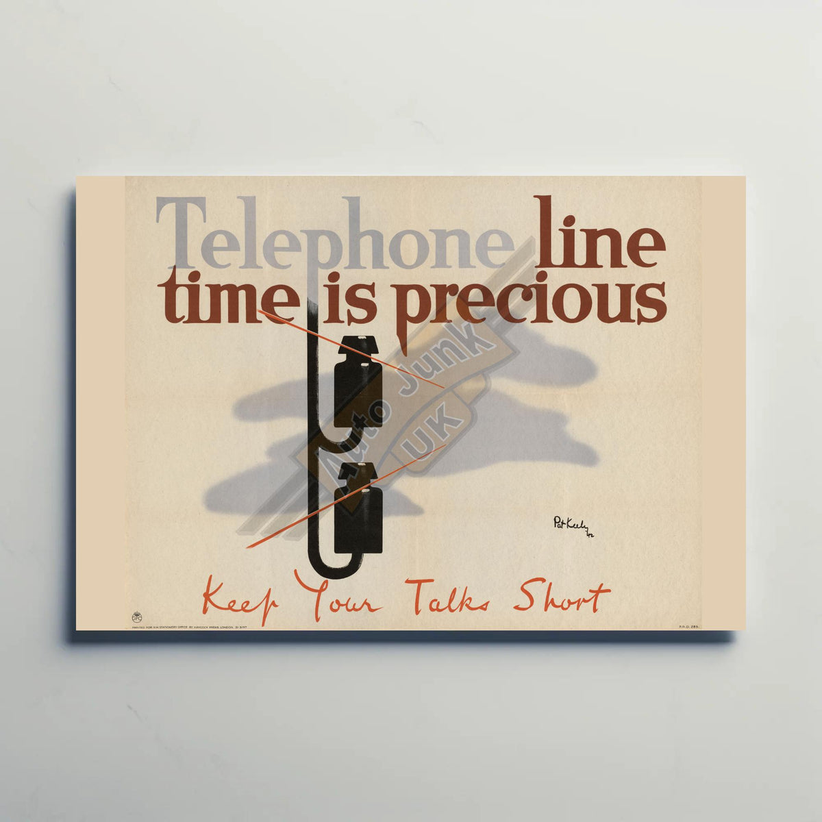 Telephone Line Time is Precious Metal Sign