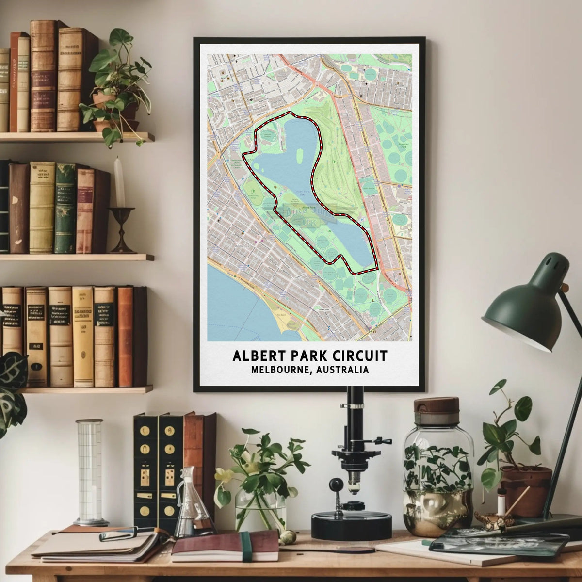 Albert Park Circuit Map Paper Poster