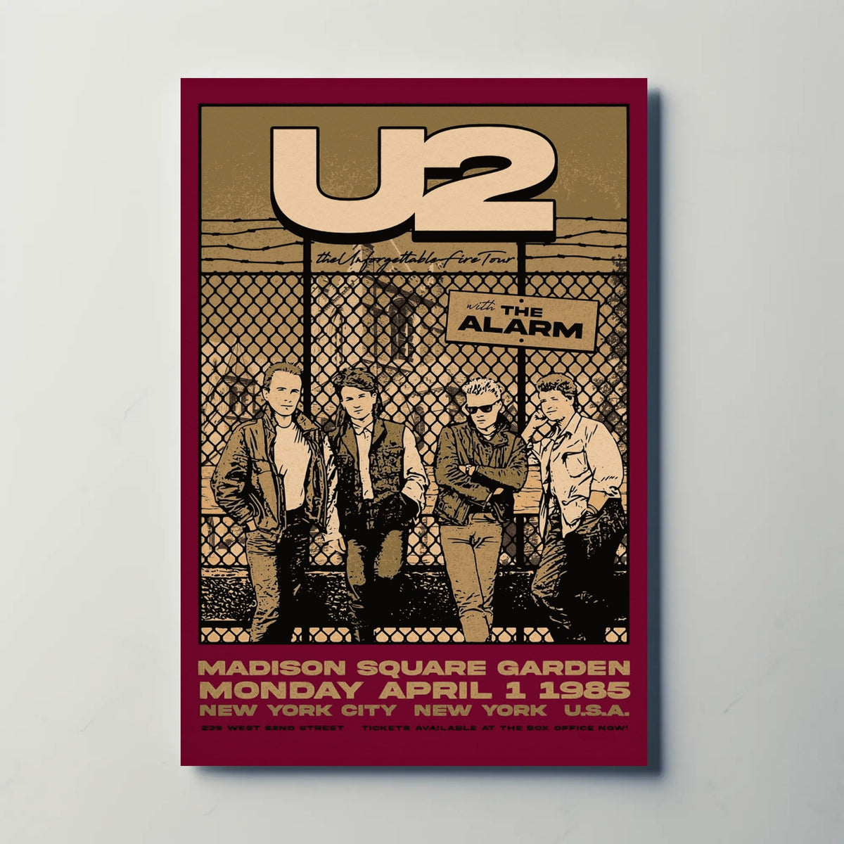U2 Madison Square Garden Paper Poster