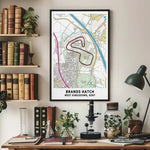 Brands Hatch Circuit Map Paper Poster *CLEARANCE ITEM*
