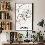 Cadwell Park Circuit Map Paper Poster