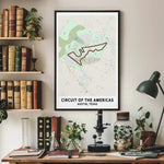 Circuit of The Americas Circuit Map Paper Poster
