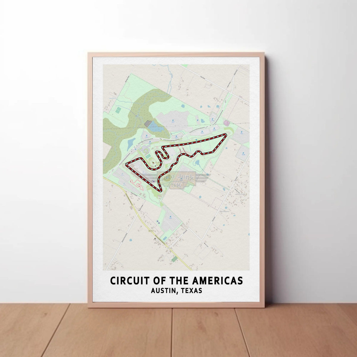 Circuit of The Americas Circuit Map Paper Poster