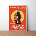 Coca Cola The Real Thing Paper Poster