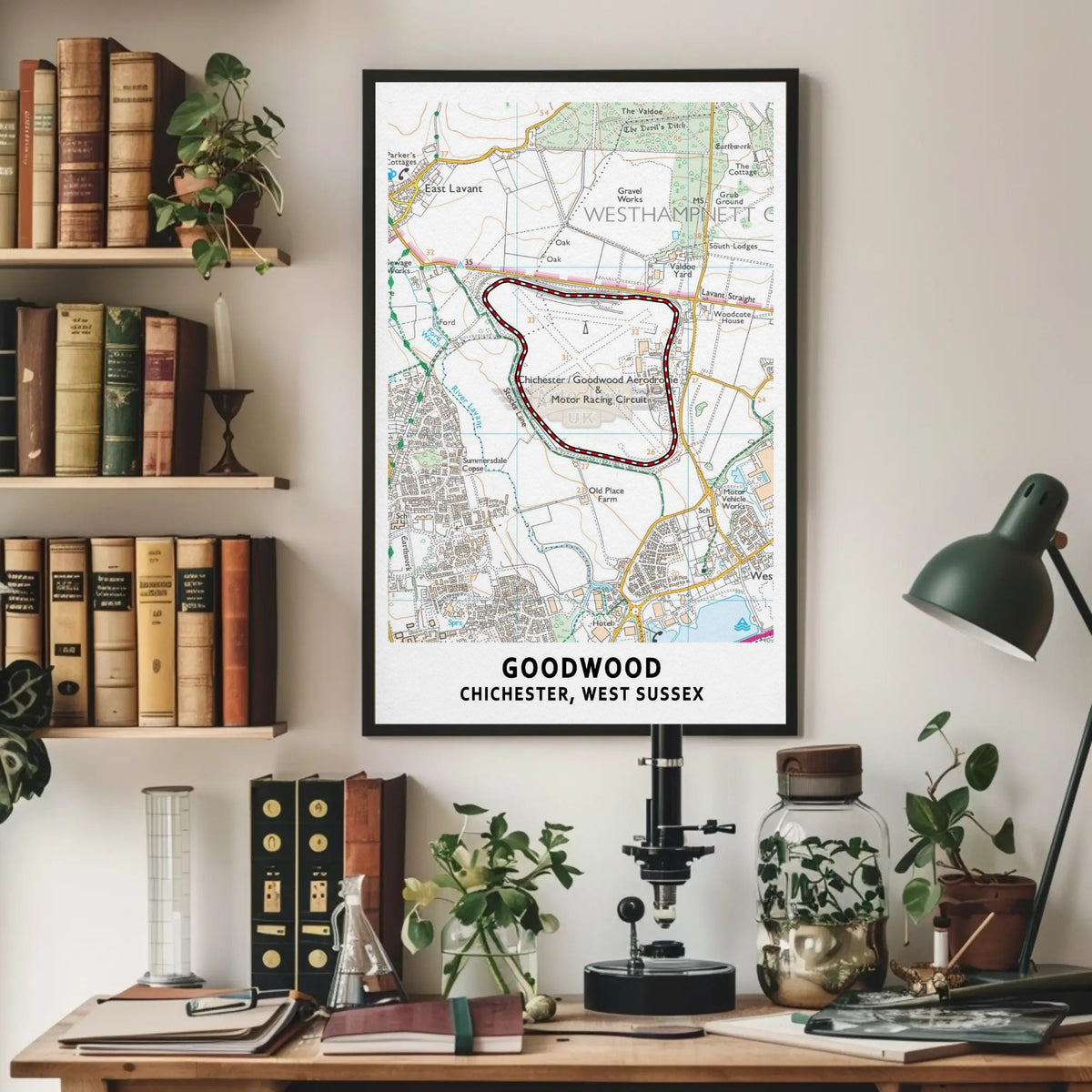 Goodwood Circuit Map Paper Poster