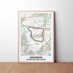 Goodwood Circuit Map Paper Poster