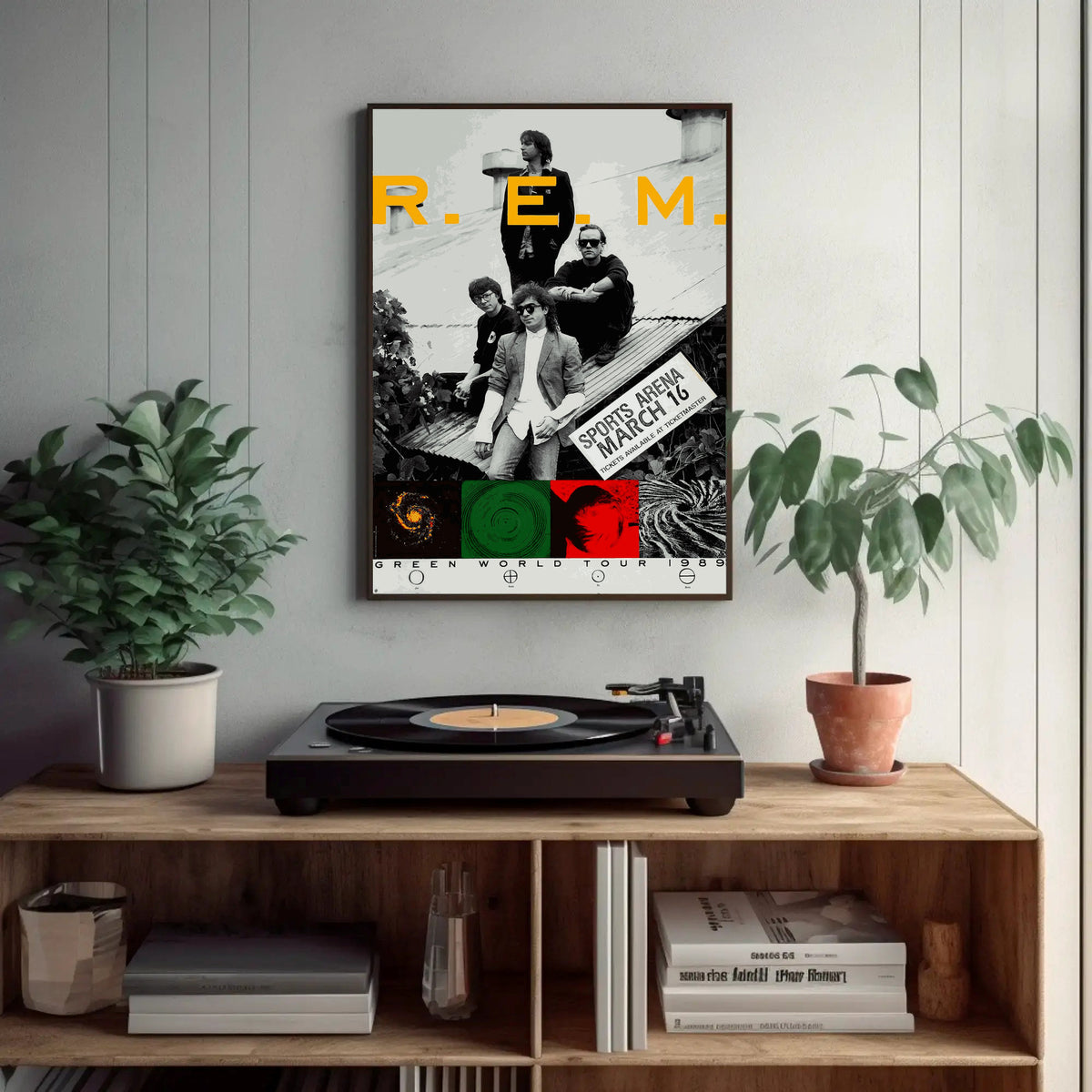REM Green World Tour 1989 Paper Poster