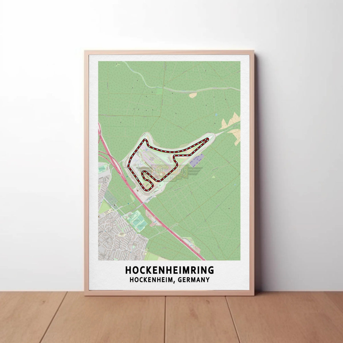 Hockenheimring Circuit Map Paper Poster