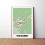 Hockenheimring Circuit Map Paper Poster