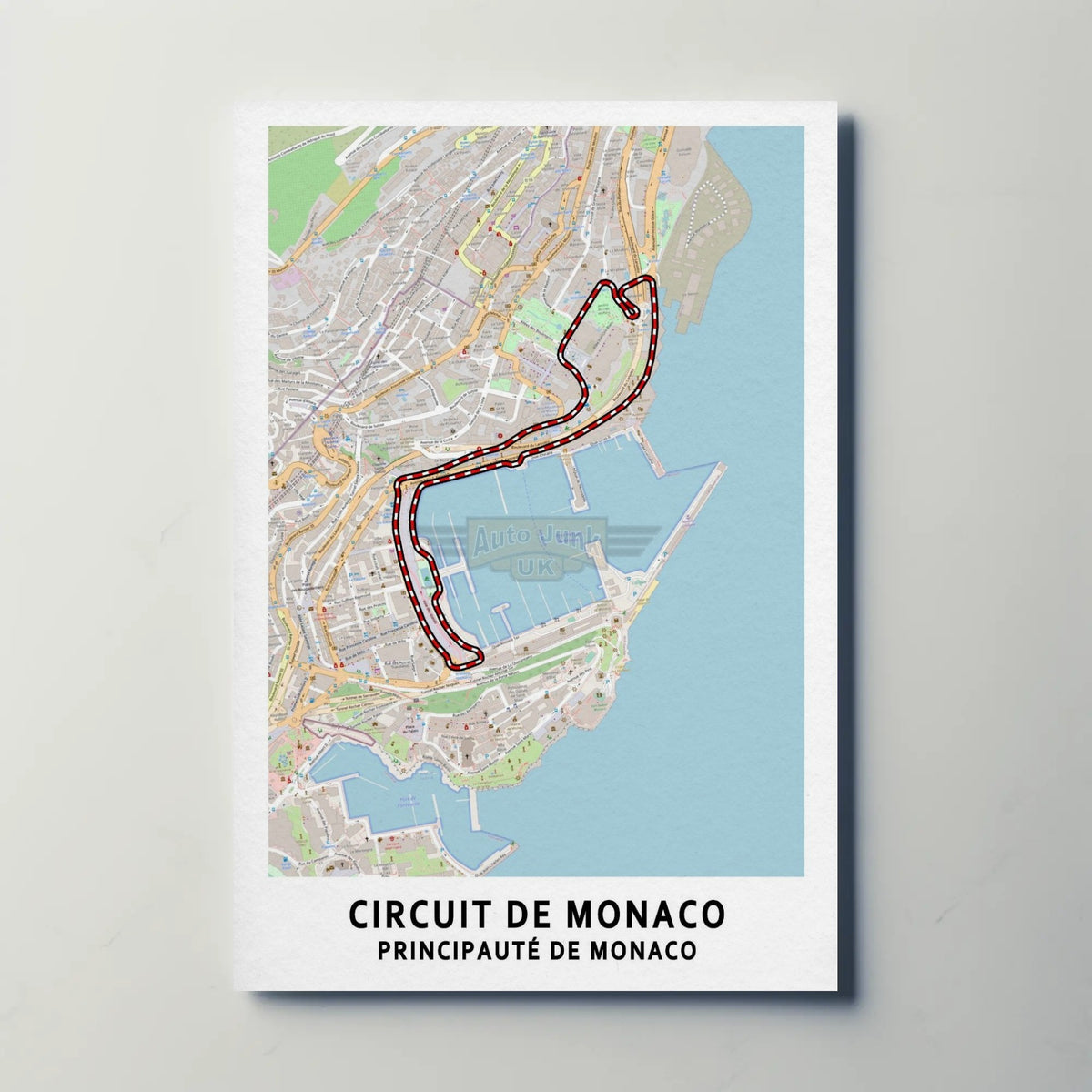 Monaco Circuit Map Paper Poster