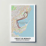Monaco Circuit Map Paper Poster