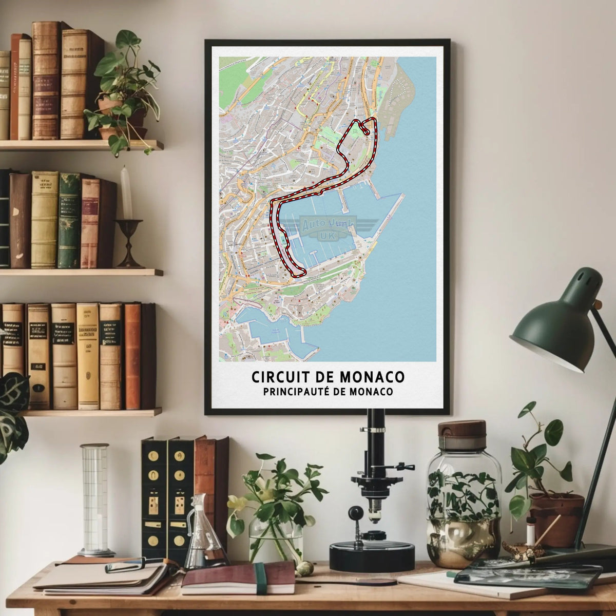 Monaco Circuit Map Paper Poster