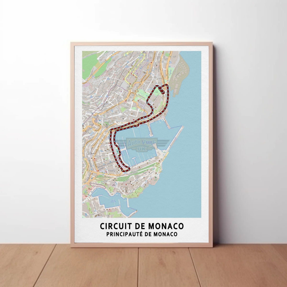 Monaco Circuit Map Paper Poster