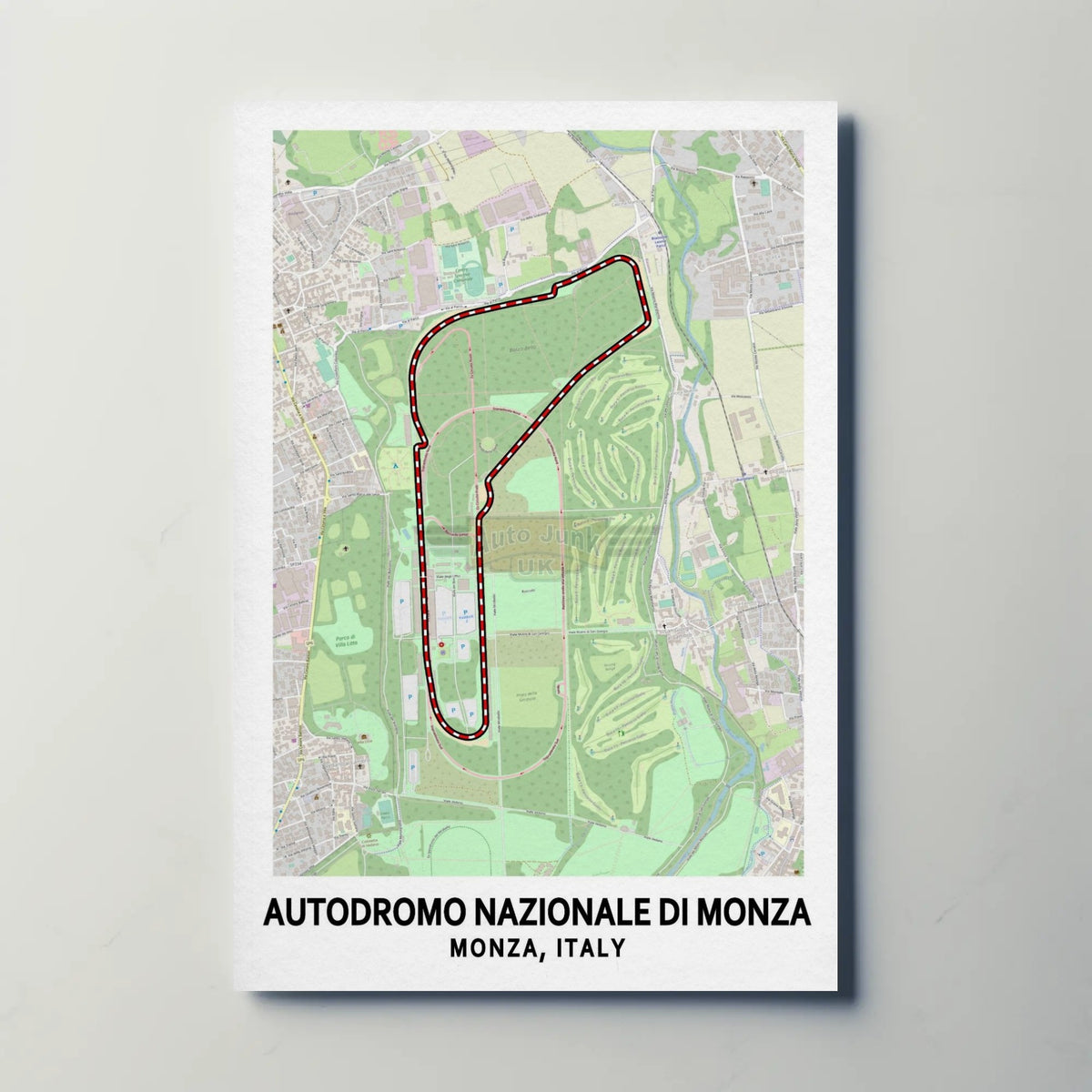 Monza Circuit Map Paper Poster