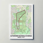 Monza Circuit Map Paper Poster