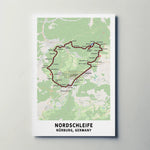 Nordschleife Circuit Map Paper Poster