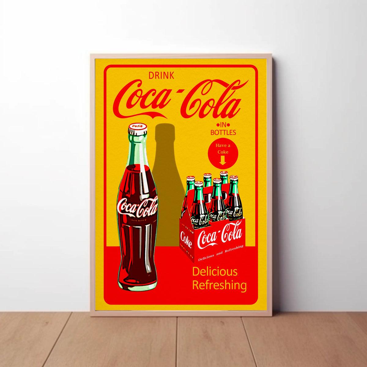 Coca Cola in Bottles Paper Poster