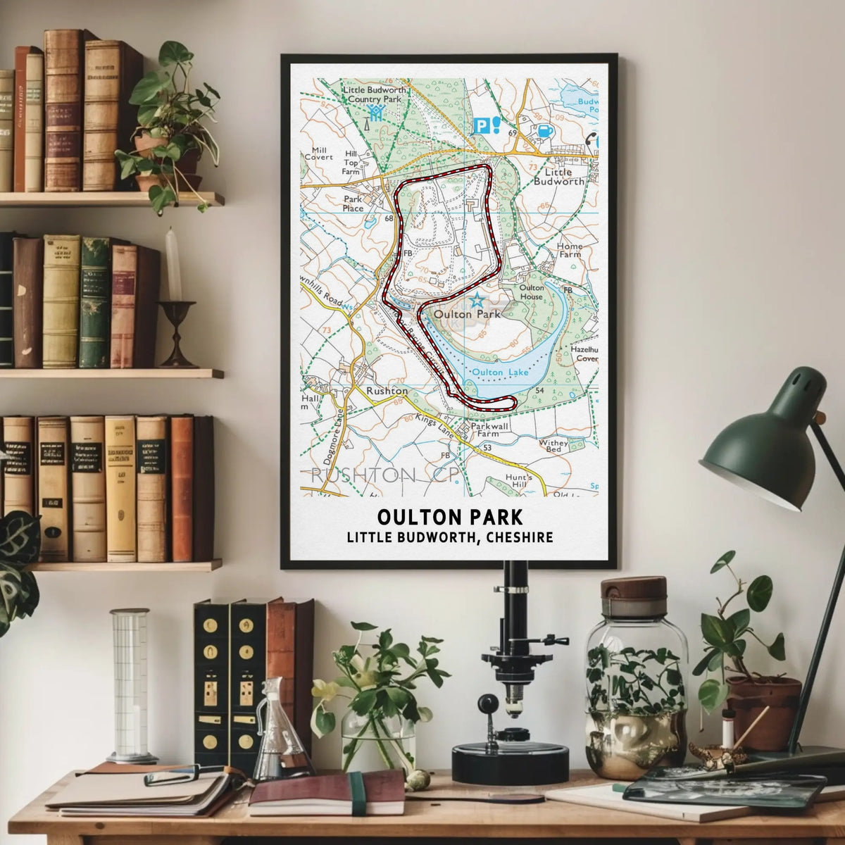 Oulton Park Circuit Map Paper Poster