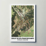 Spa Francorchamps Circuit Aerial Imagery Paper Poster