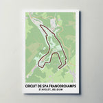 Spa Francorchamps Circuit Map Paper Poster