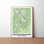 Spa Francorchamps Circuit Map Paper Poster