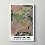 Santa Pod Drag Strip Aerial Imagery Paper Poster