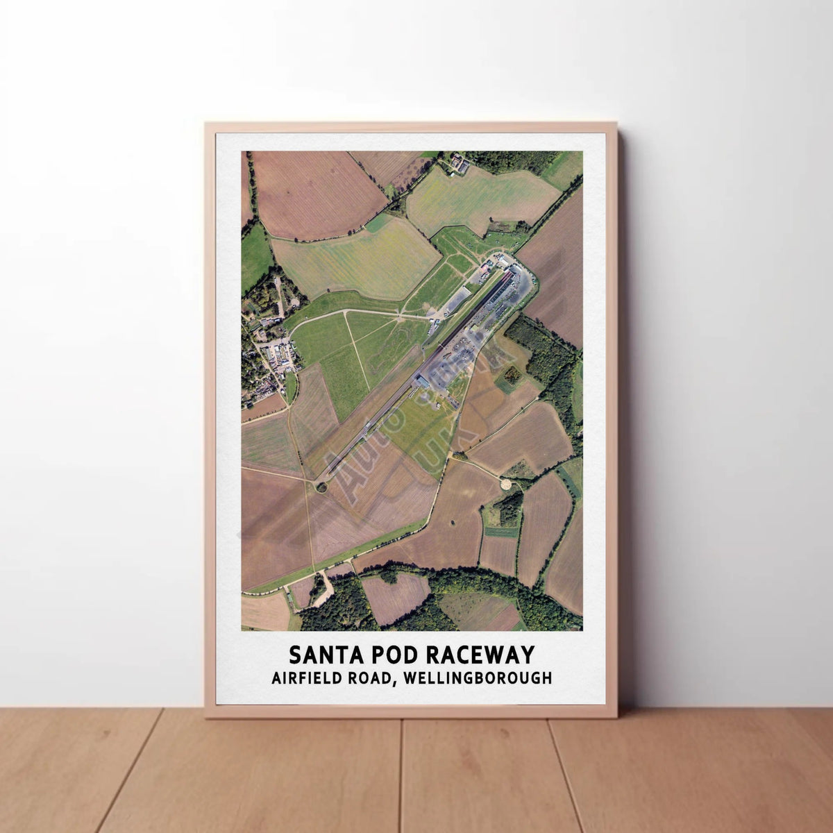 Santa Pod Drag Strip Aerial Imagery Paper Poster