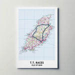 Isle of Man TT Circuit Map Paper Poster