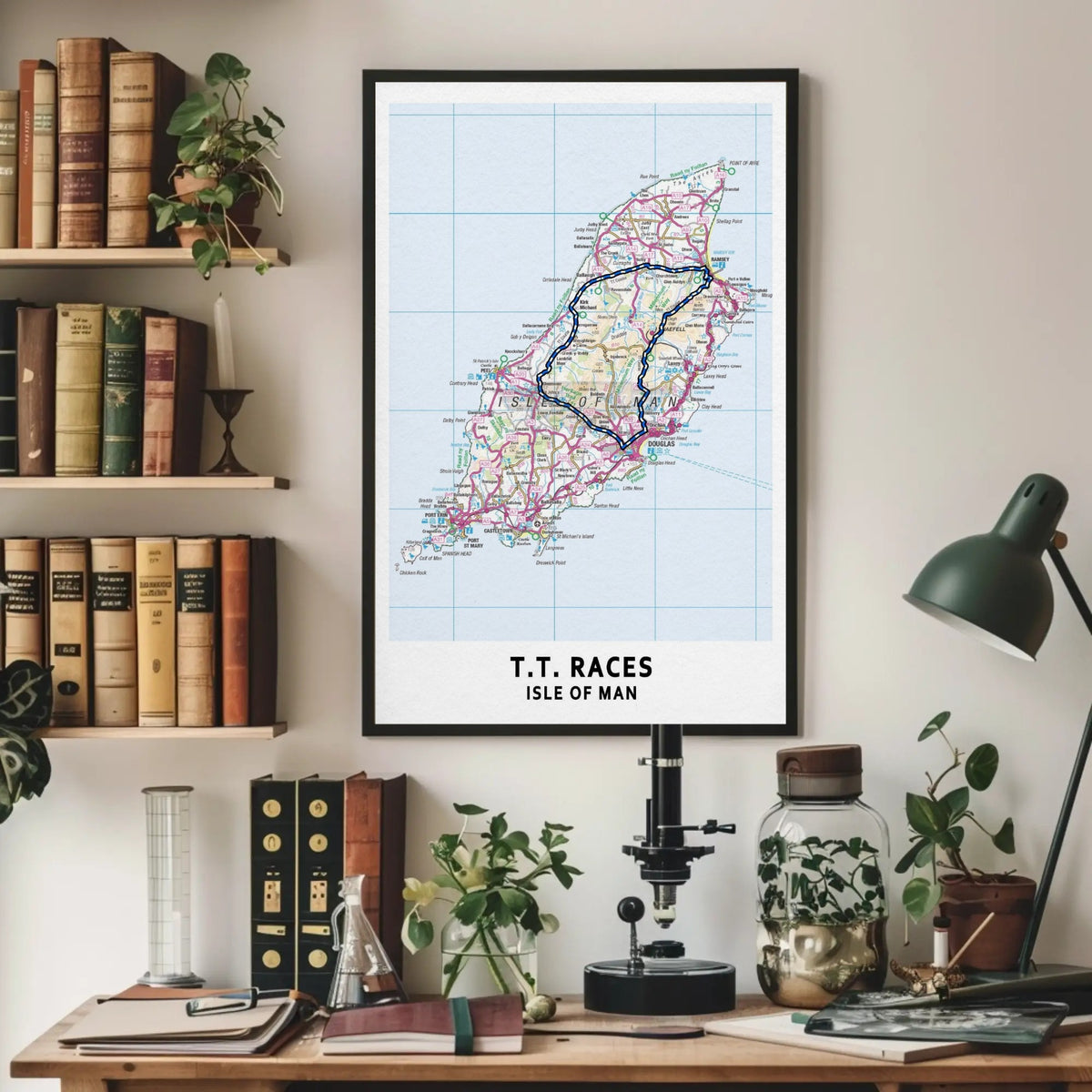 Isle of Man TT Circuit Map Paper Poster