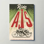 Ride AJS Paper Poster