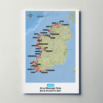 Wild Atlantic Way Route Map Paper Poster
