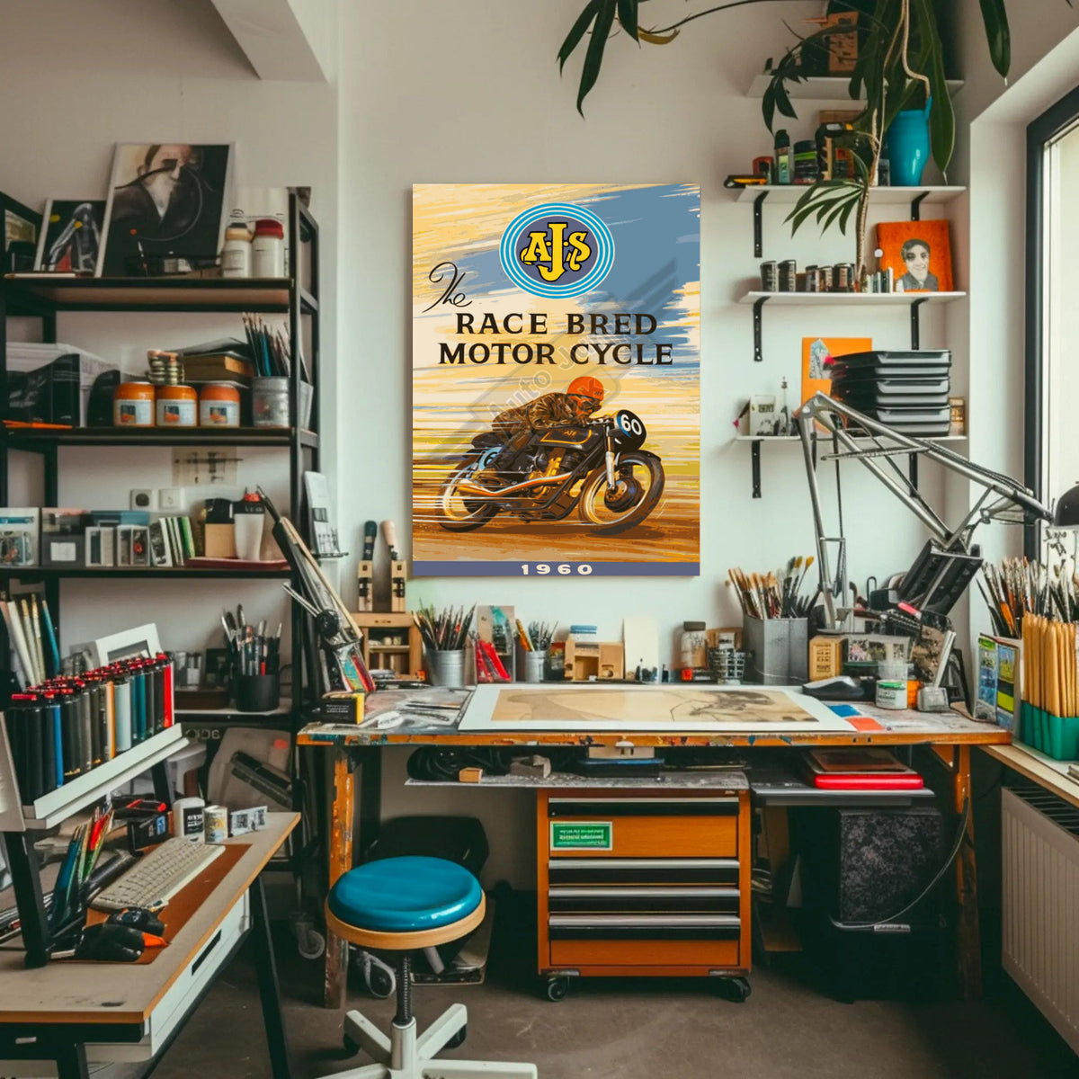 AJS Race Bred Paper Poster