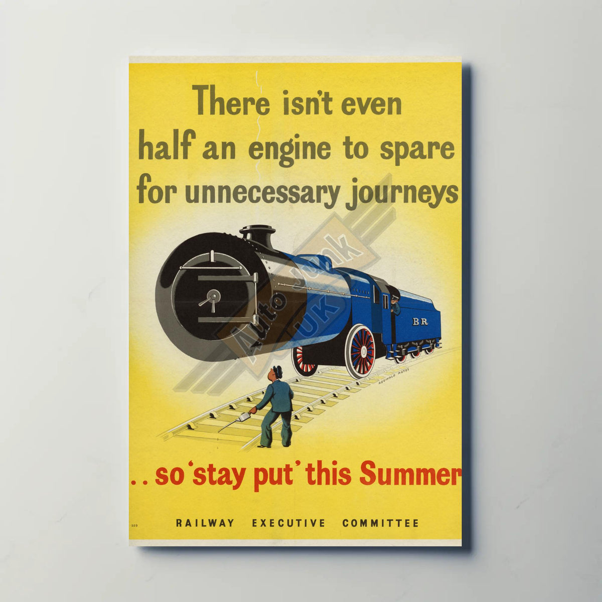 Stay Put This Summer Railway Metal Sign