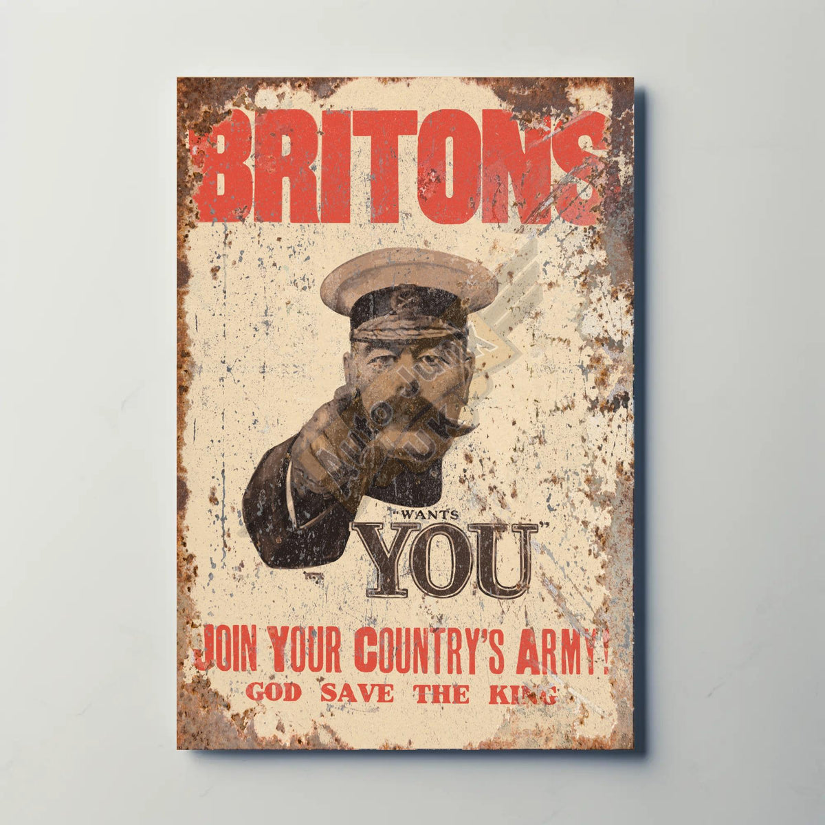 Britons We Want You Lord Kitchener WW1 Metal Sign