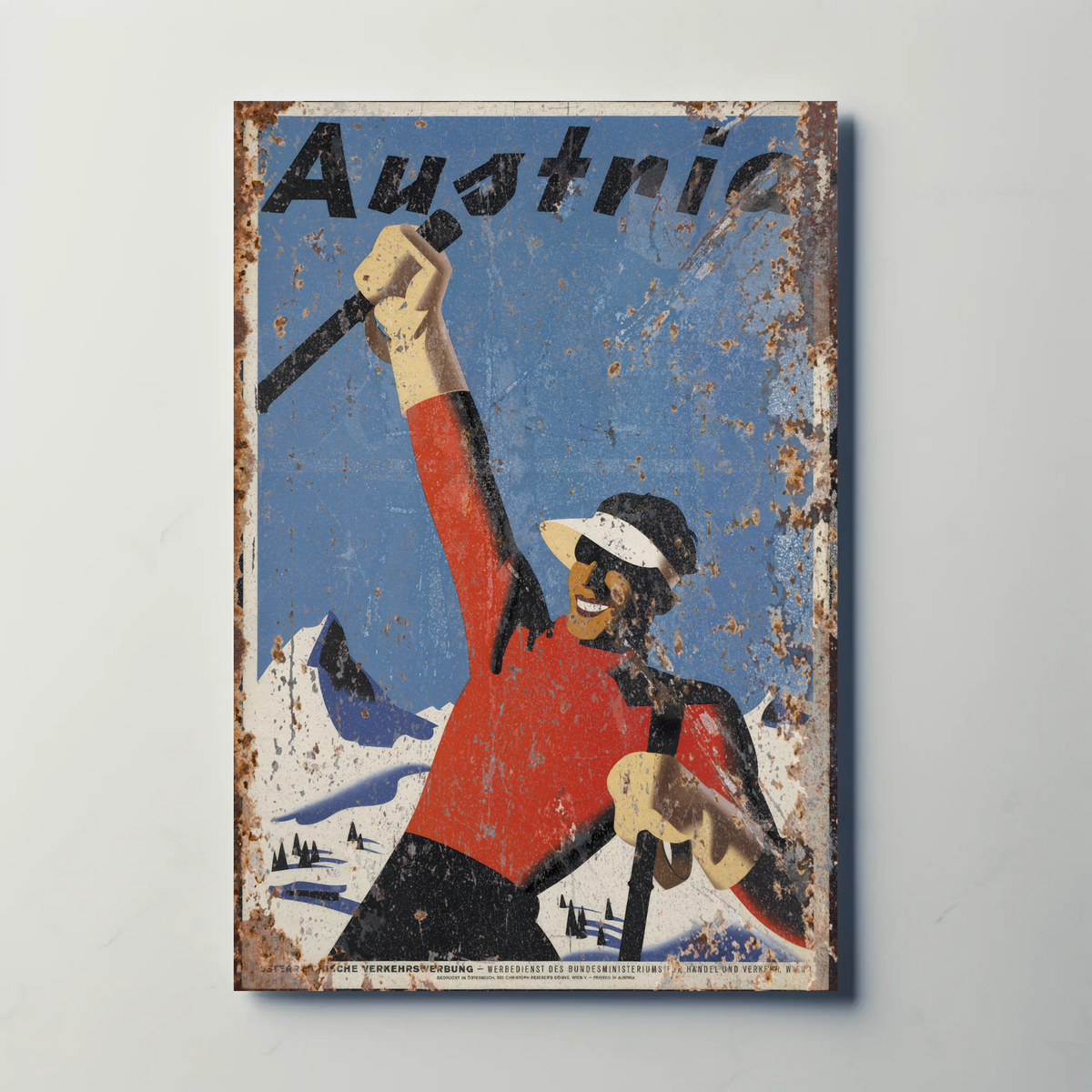 Austria Metal Ski Poster