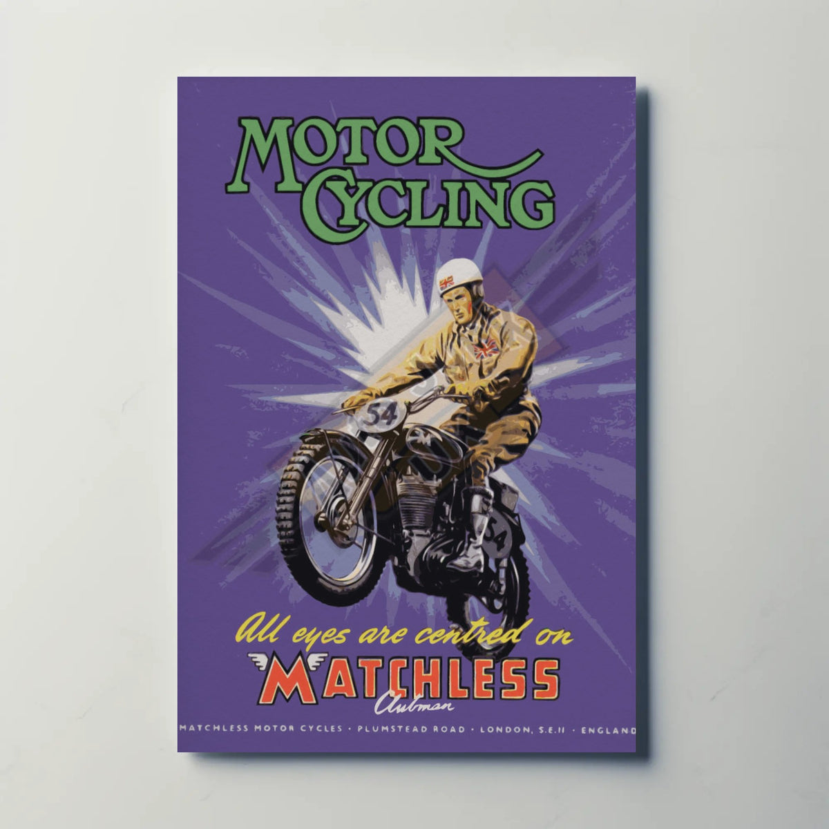 Matchless Motor Cycling Paper Poster