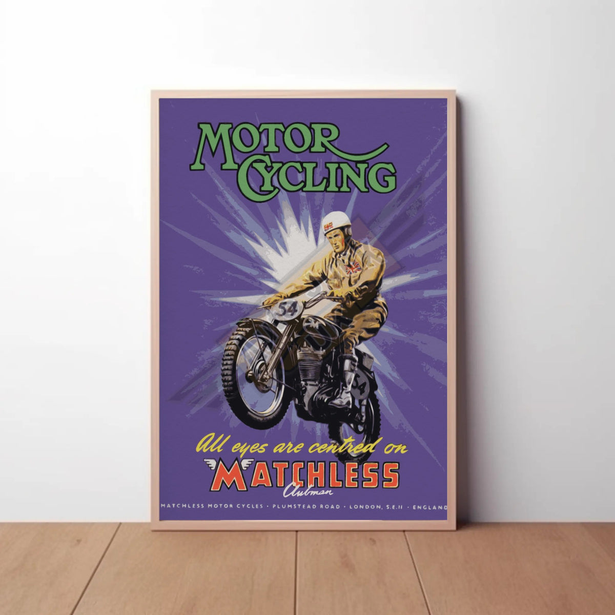 Matchless Motor Cycling Paper Poster