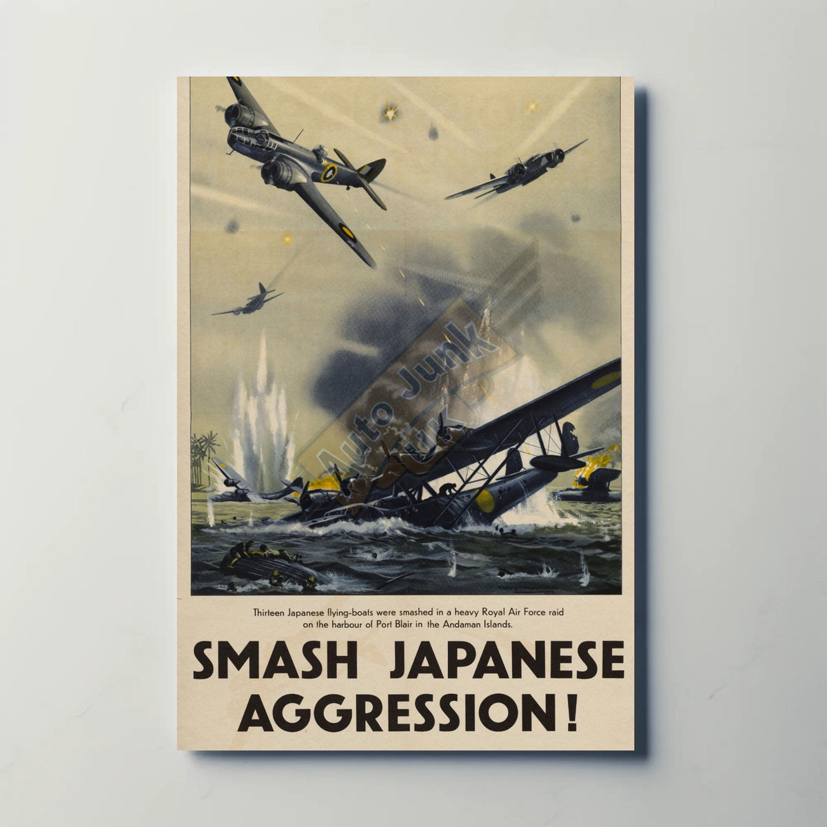 Smash Japanese Aggression Metal Sign