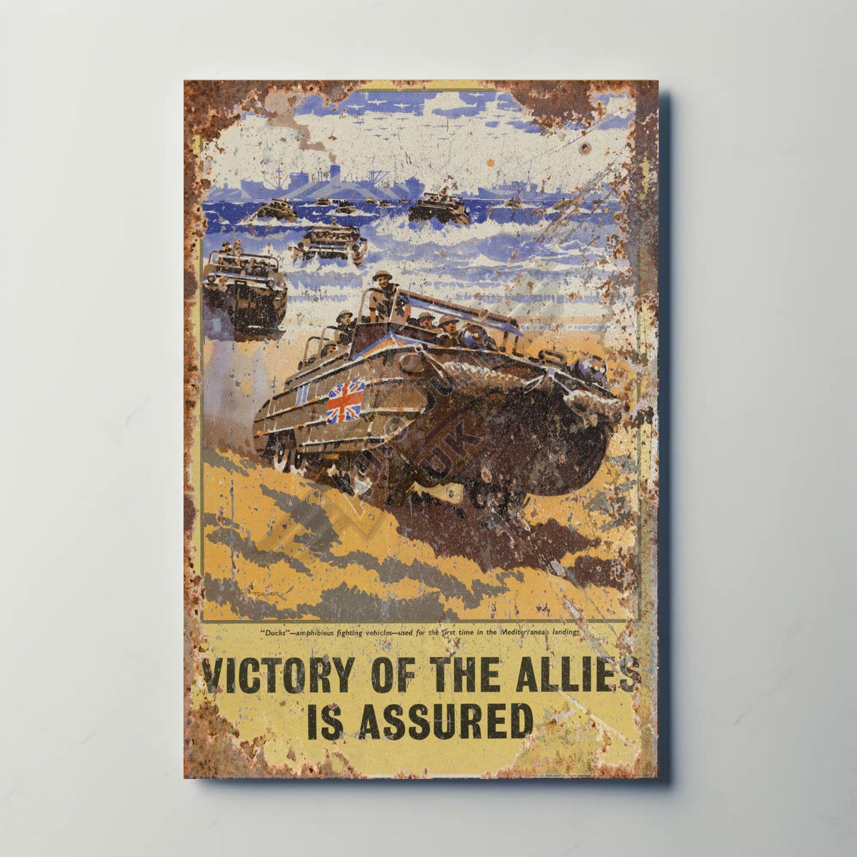 Victory of The Allies is Assured Metal Sign