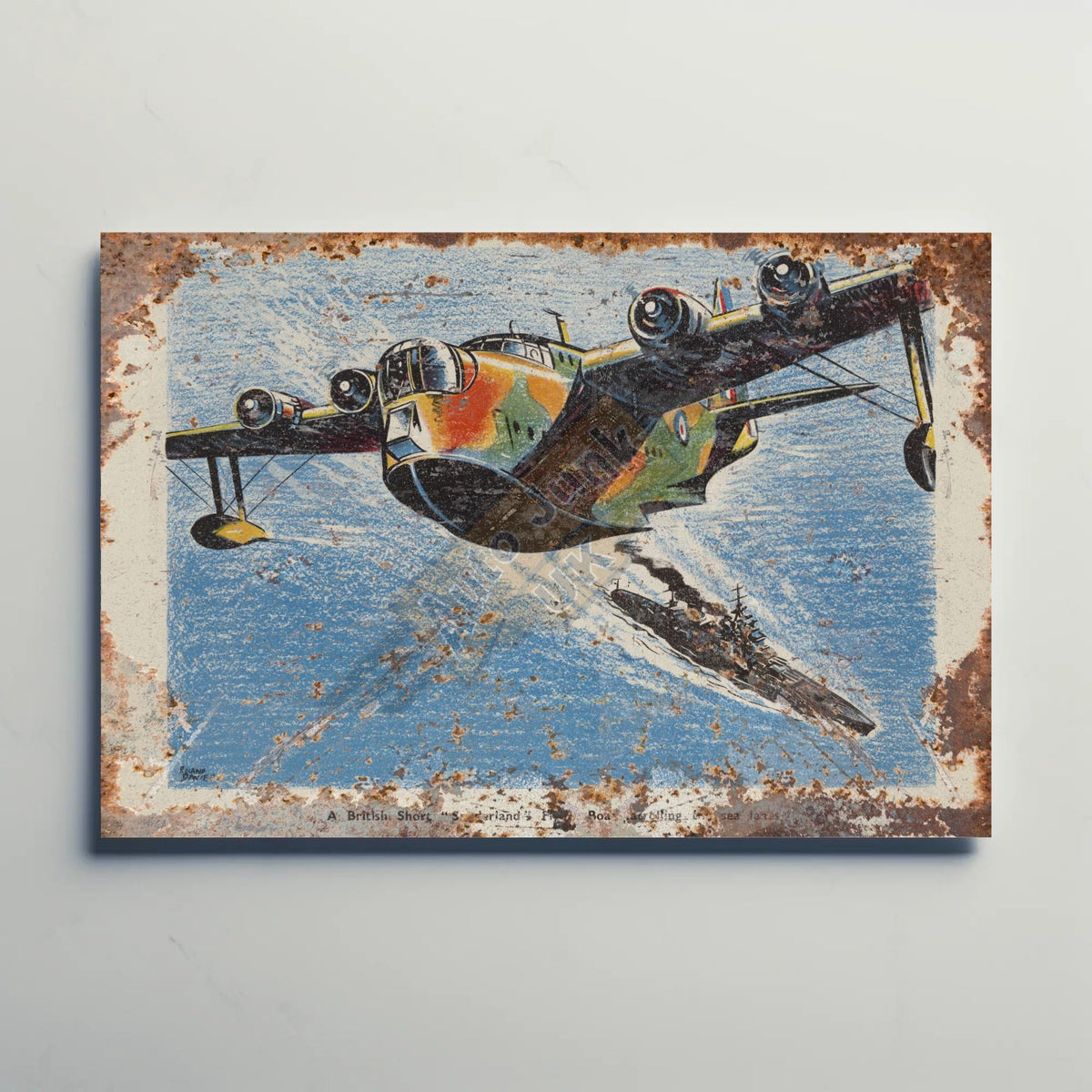 Sunderland Flying Boat Metal Sign