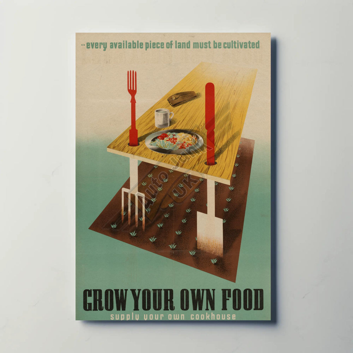 Grow Your Own Food Metal Sign