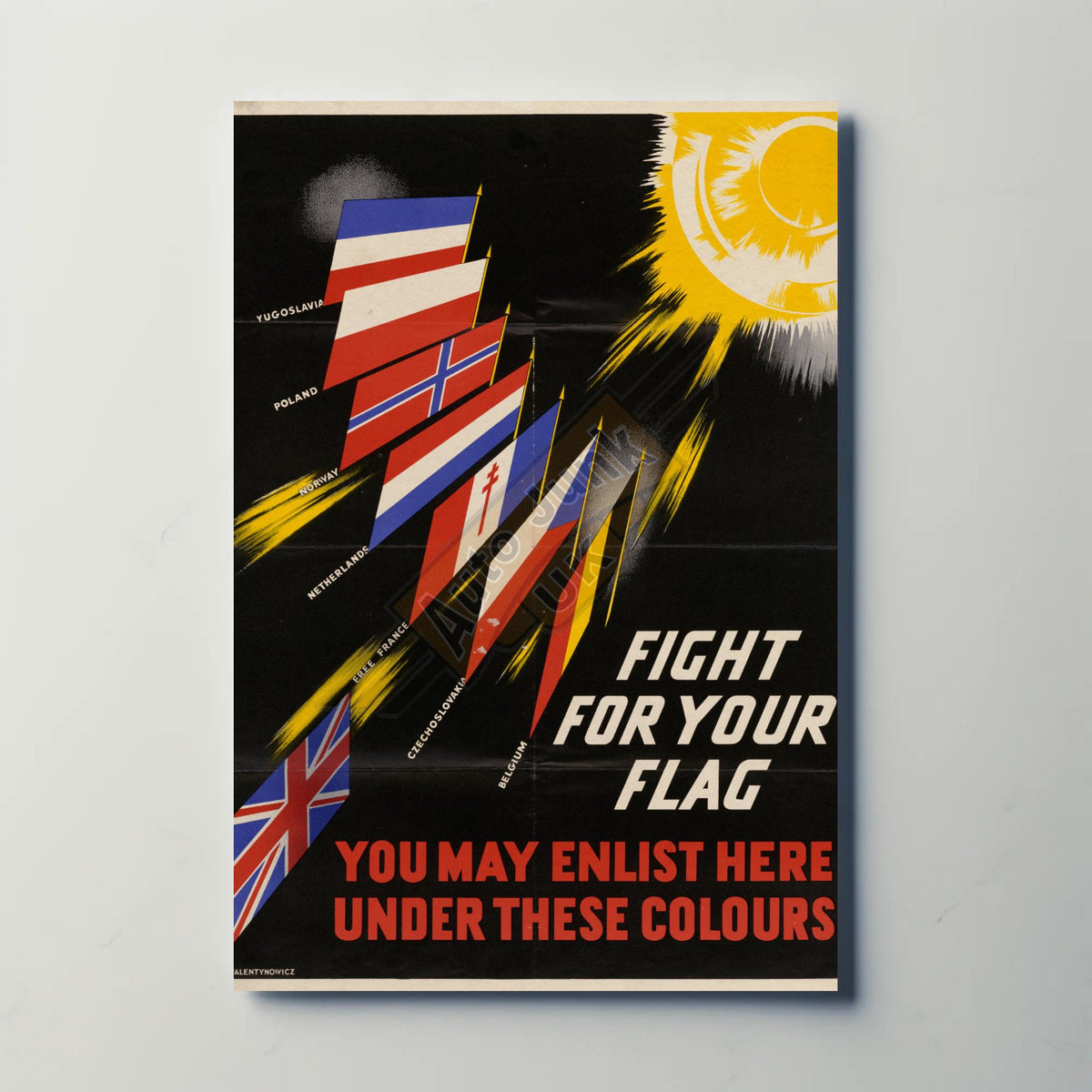 Fight For Your Flag Metal Sign