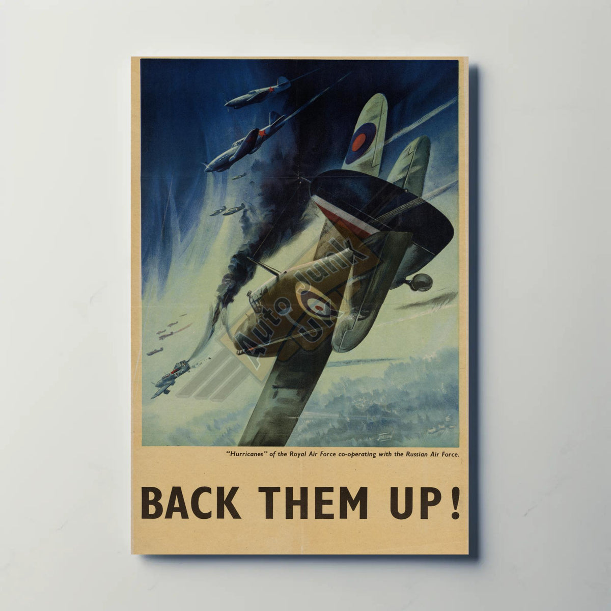 Back Them Up RAF I Metal Sign