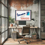 Vespa Servizio Paper Poster