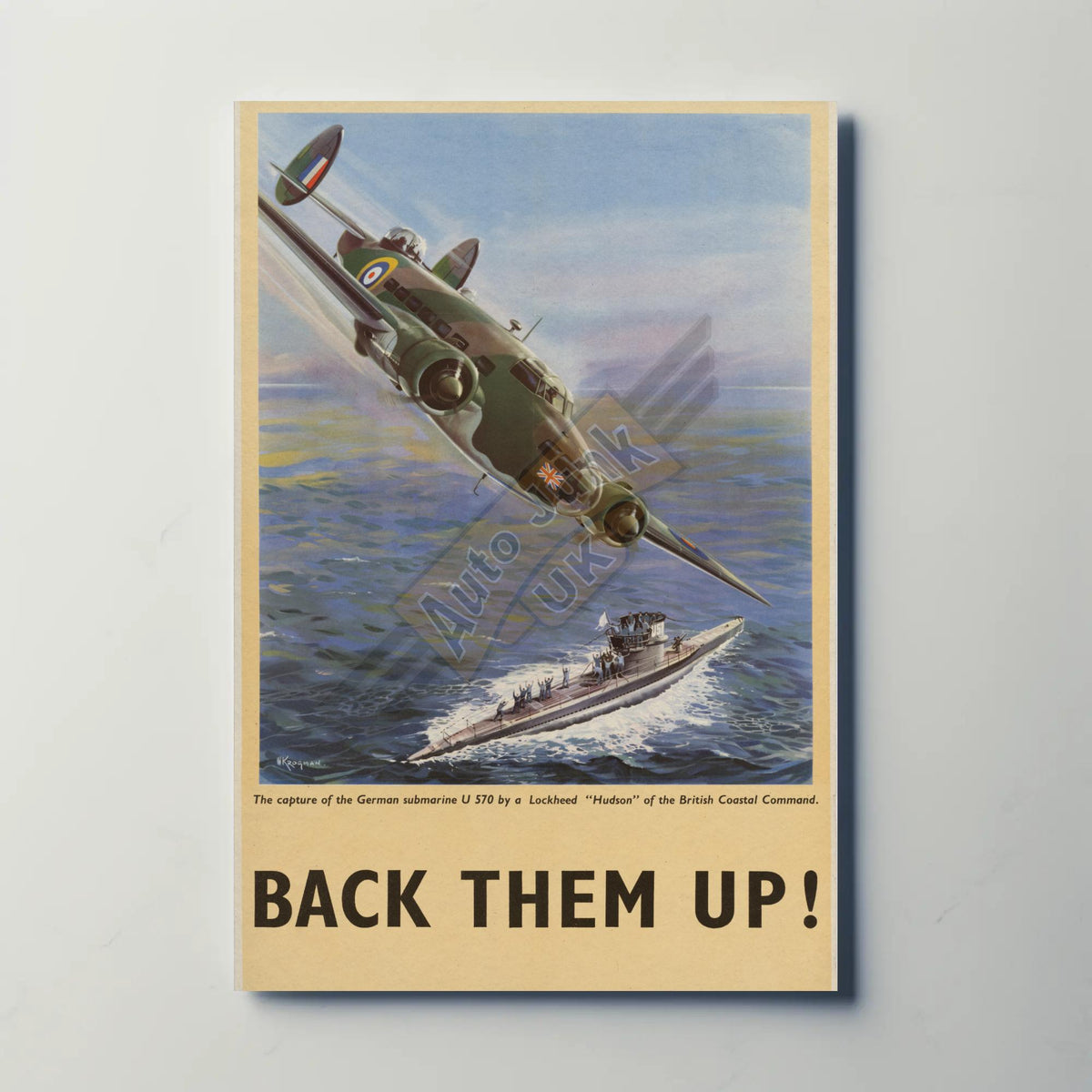 Back Them Up RAF II Metal Sign