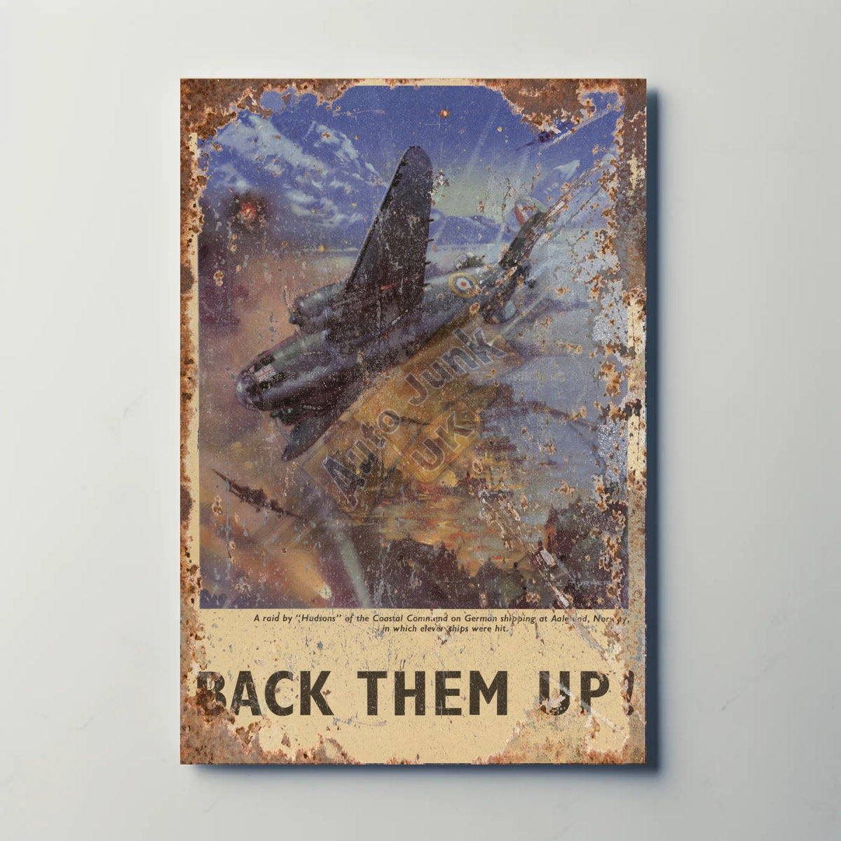 Back Them Up RAF III Metal Sign