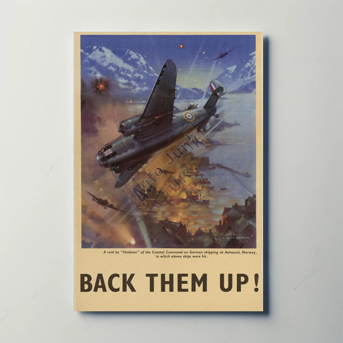 Back Them Up RAF III Metal Sign