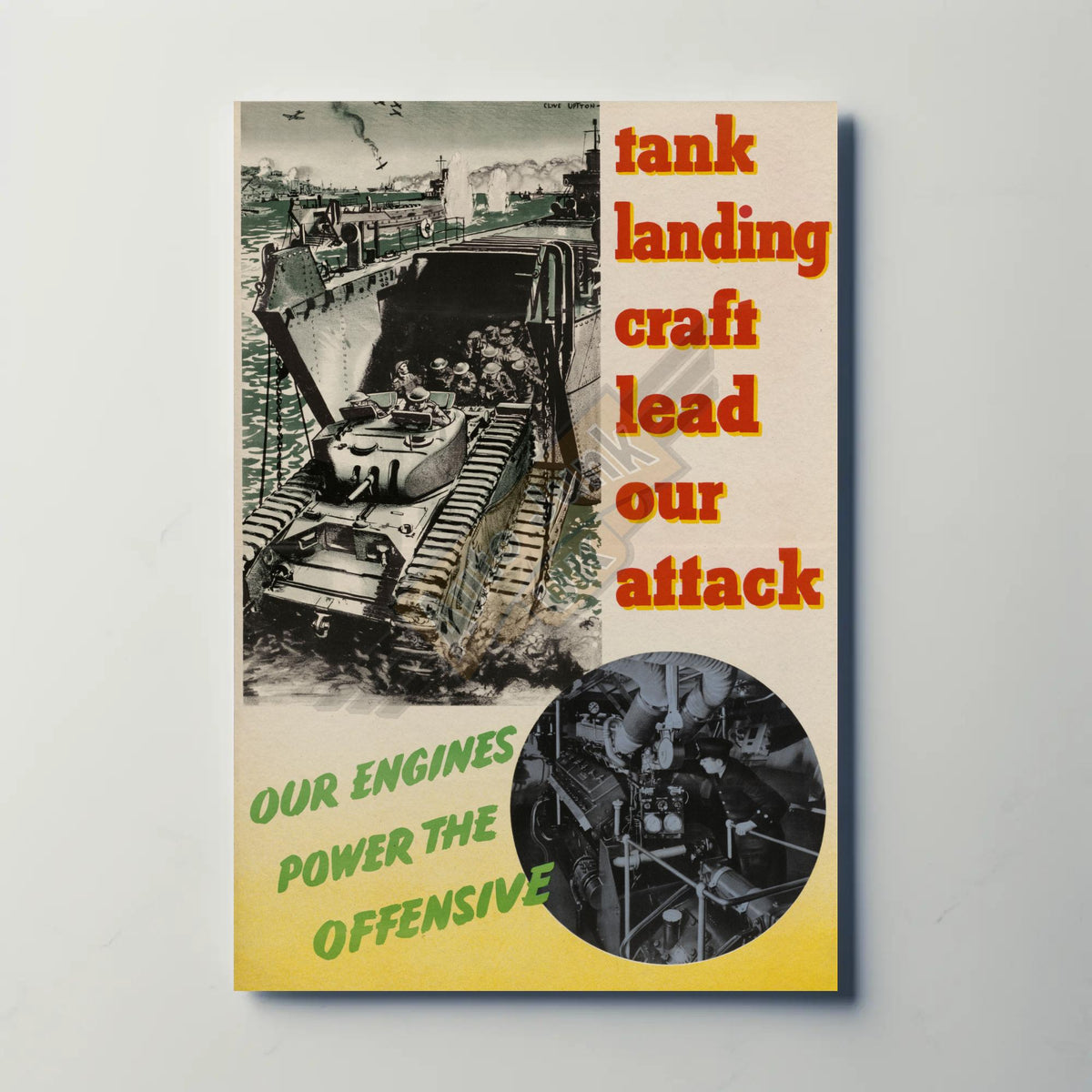 Tank Landing Craft Metal Sign