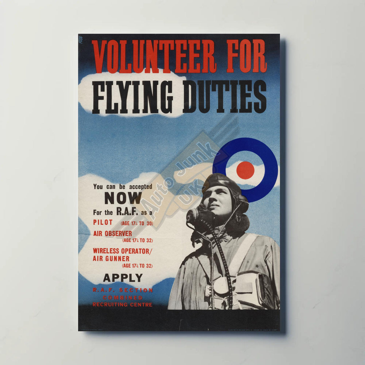 Volunteer for Flying Duties Metal Sign